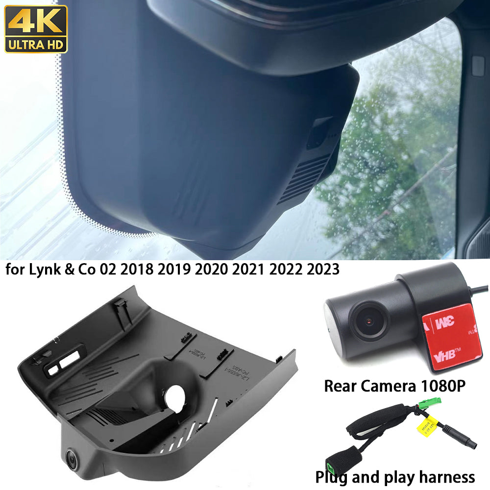 for Lynk & Co 02 2018 2019 2020 2021 2022 2023 4K Dash Cam Wifi Camera Video Recorder