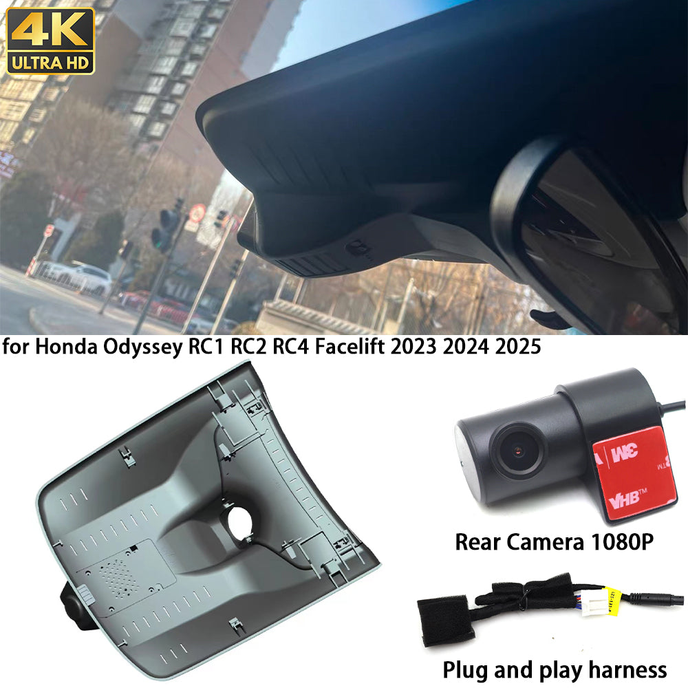for Honda Odyssey RC1 RC2 RC4 Facelift 2023 2024 2025 2160P 4K Dash Cam Wifi Camera Video Recorder