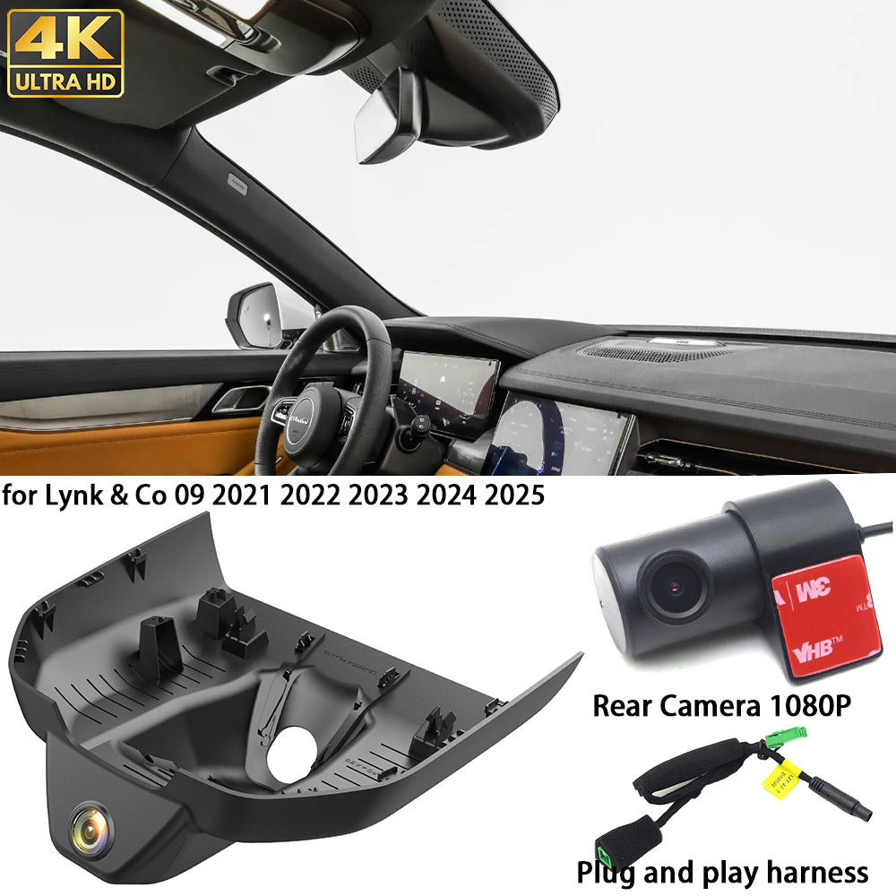 for Lynk & Co 09 2021 2022 2023 2024 2025 4K Dash Cam Wifi Camera Video Recorder