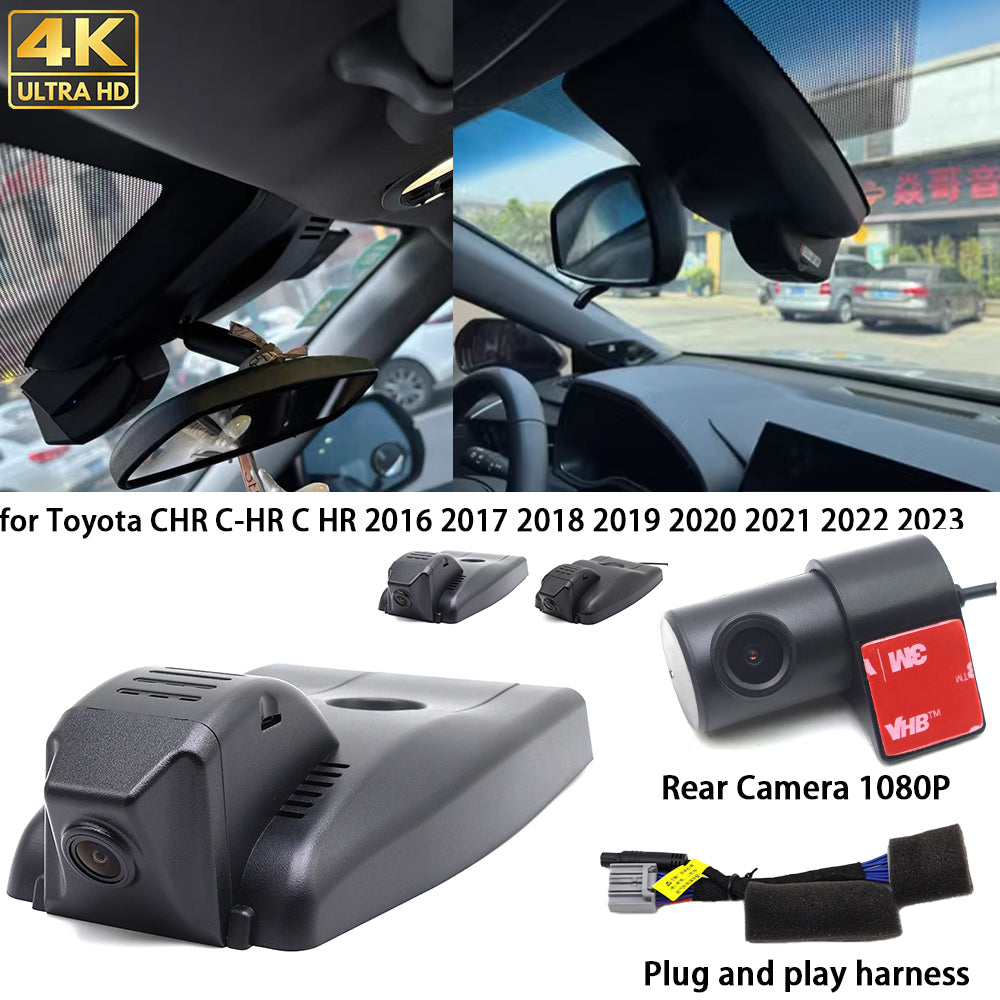 for Toyota CHR C-HR C HR 2016 2017 2018 2019 2020 2021 2022 2023 4K Dash Cam Wifi Camera Video Recorder