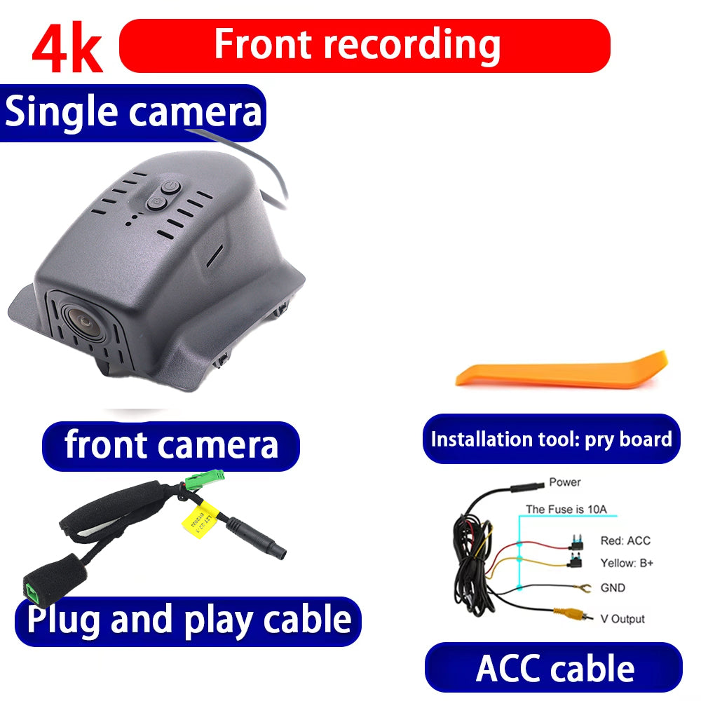 for Lynk & Co 01 2021 2022 2023 2024 2025 4K Dash Cam Wifi Camera Video Recorder