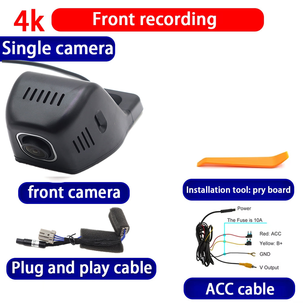for Honda Fit Jazz City Ballade Civic 8 9 Mk8 Mk9 Odyssey Acura CSX 4K Dash Cam Wifi Camera Video Recorder