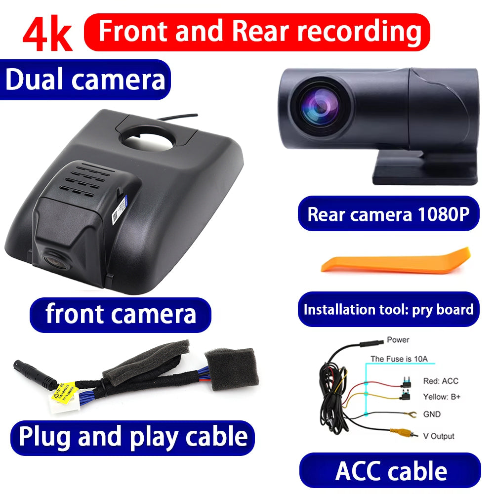 for Toyota Highlander Kluger XU50 2014 2015 2016 2017 2018 2019 4K Dash Cam Wifi Camera Video Recorder