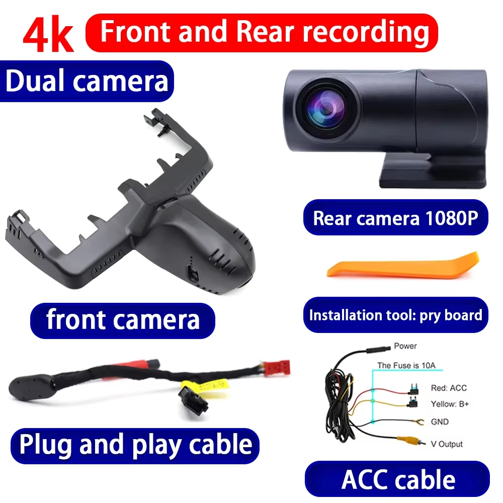 for BMW X3 G01 iX3 G08 2017-2025 4K Dash Cam Wifi Camera Video Recorder