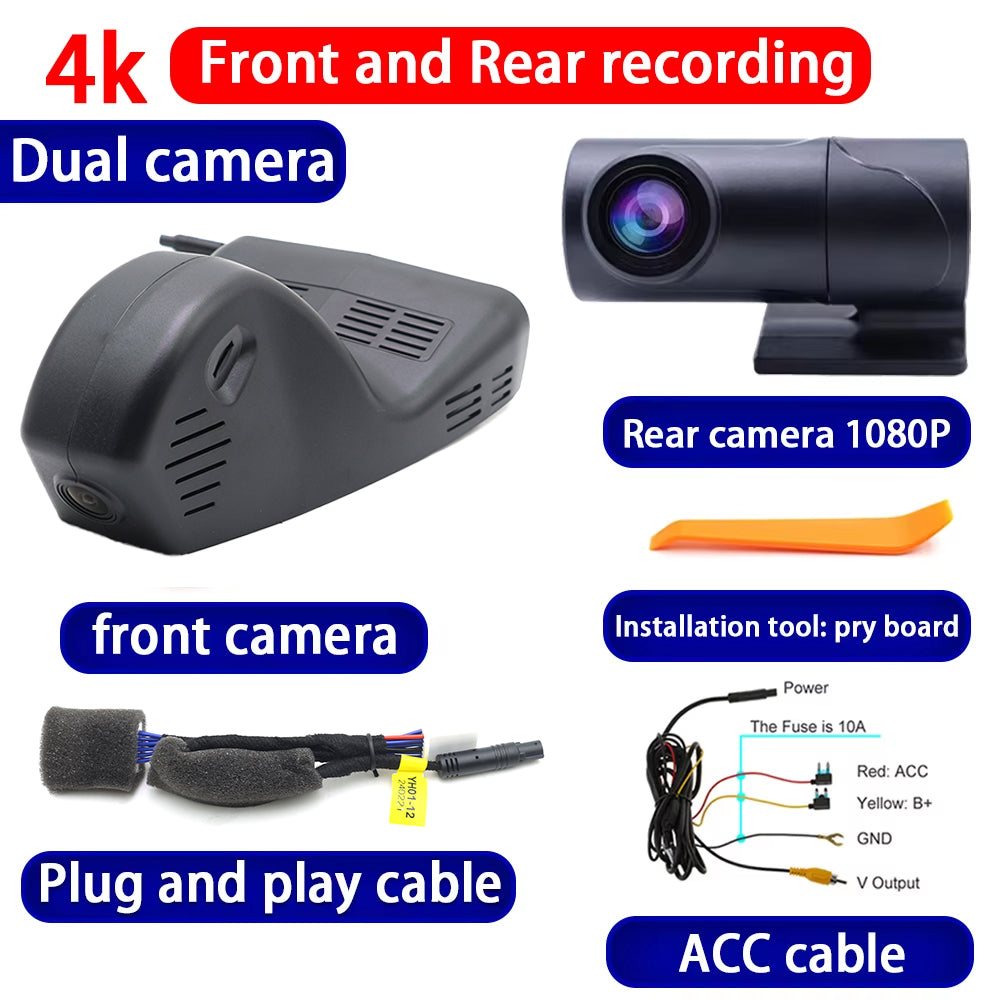 for Toyota GR Supra J29 DB 2020 2021 2022 2023 2024 2025 4K Dash Cam Wifi Camera Video Recorder
