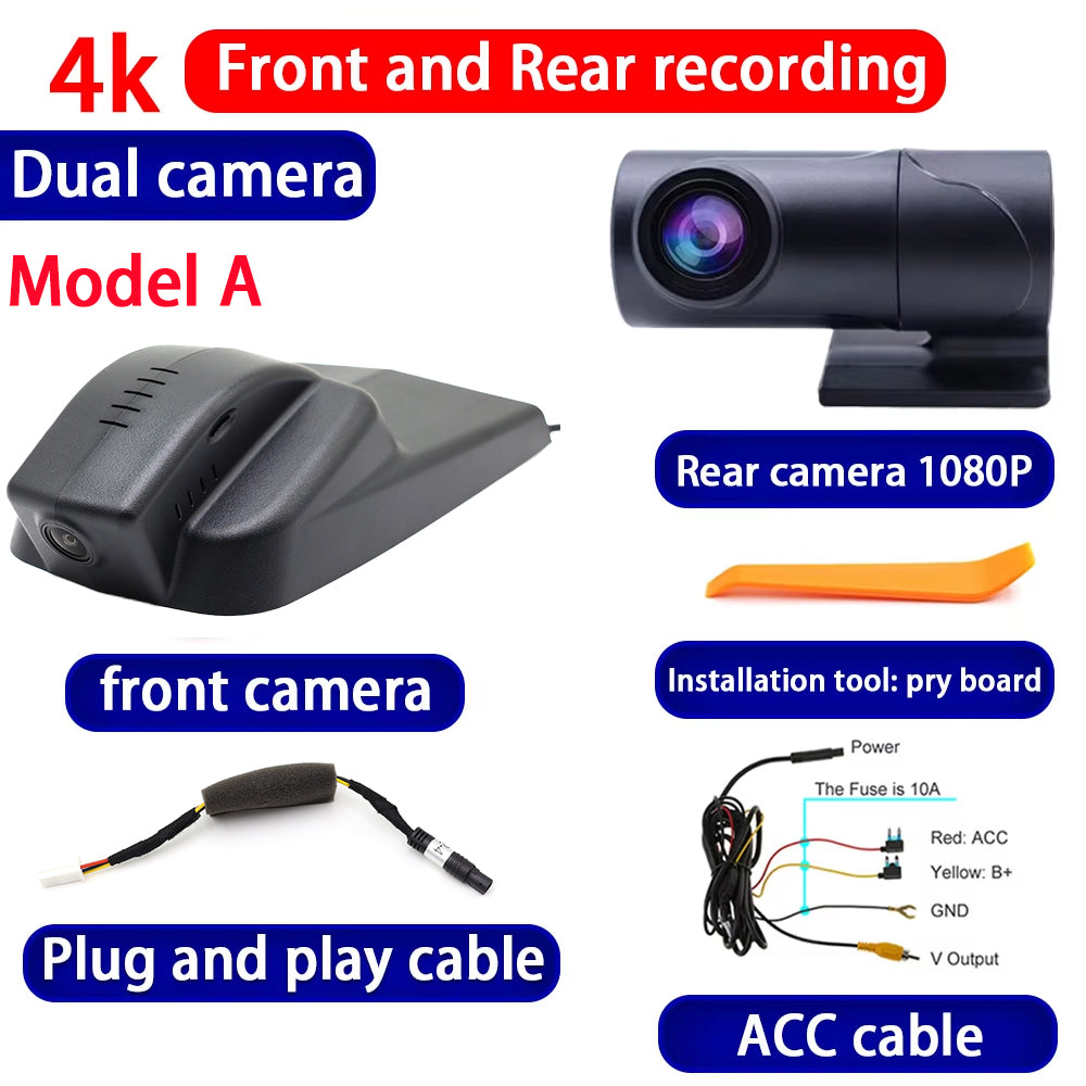 for Geely Emgrand GT Borui GC9 2015-2021 4K Dash Cam Wifi Camera Video Recorder