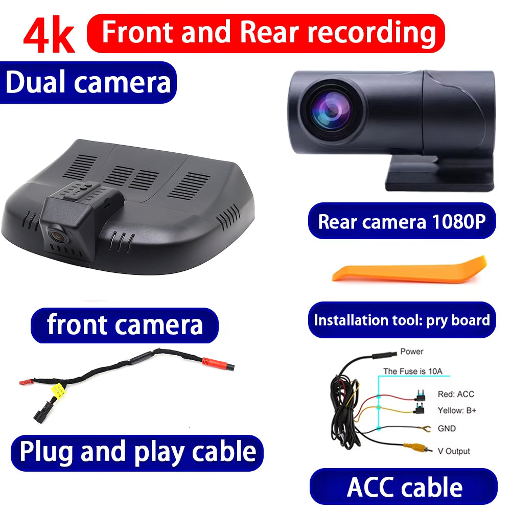 for Cadillac Lyriq 2023 2024 2025 4K Dash Cam Wifi Camera Video Recorder