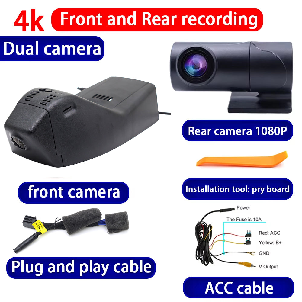 for Cadillac XT5 XT6 2016-2024 4K Dash Cam Wifi Camera Video Recorder