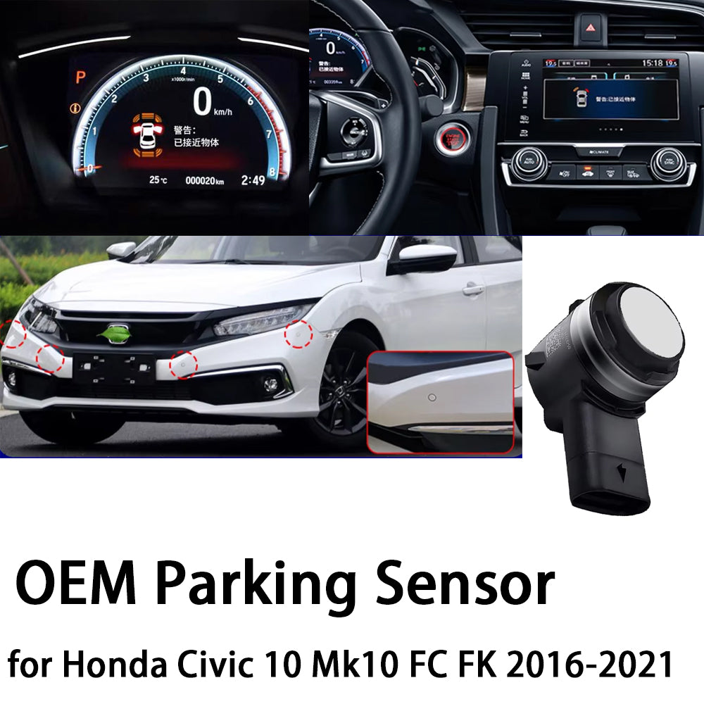 for Honda Civic 10 Mk10 FC FK 2016-2021 OEM Car Parking Sensor Kit Buzzer Alarm Reverse Radar Detector System