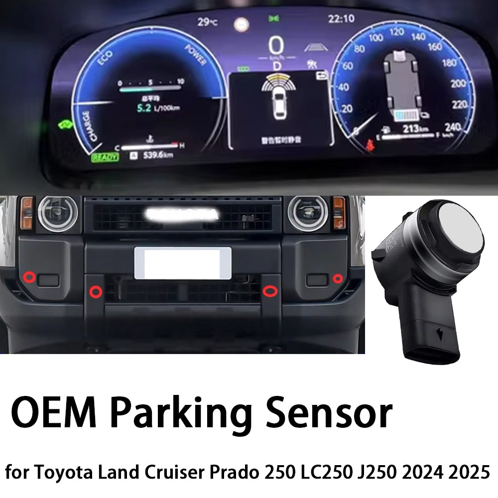for Toyota Land Cruiser Prado 250 LC250 J250 2024 2025 OEM Car Parking Sensor Kit Buzzer Alarm Reverse Radar Detector System
