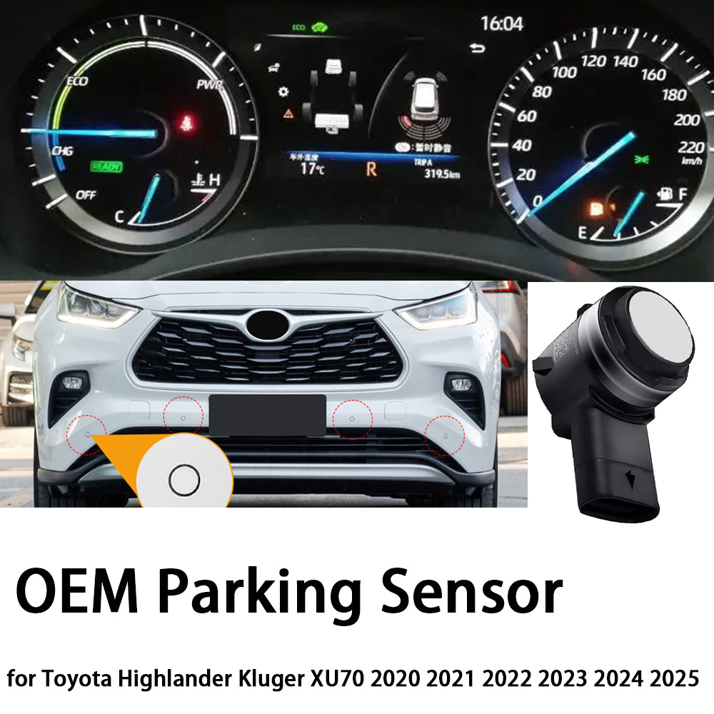 for Toyota Highlander Kluger XU70 2020 2021 2022 2023 2024 2025 OEM Car Parking Sensor Kit Buzzer Alarm Reverse Radar Detector System