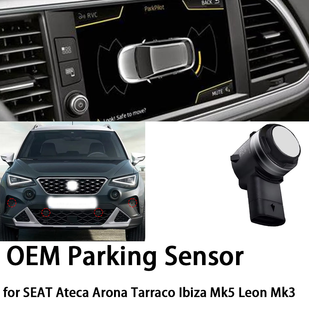 for SEAT Ateca Arona Tarraco Ibiza Mk5 Leon Mk3 OEM Car Parking Sensor Kit Buzzer Alarm Reverse Radar Detector System