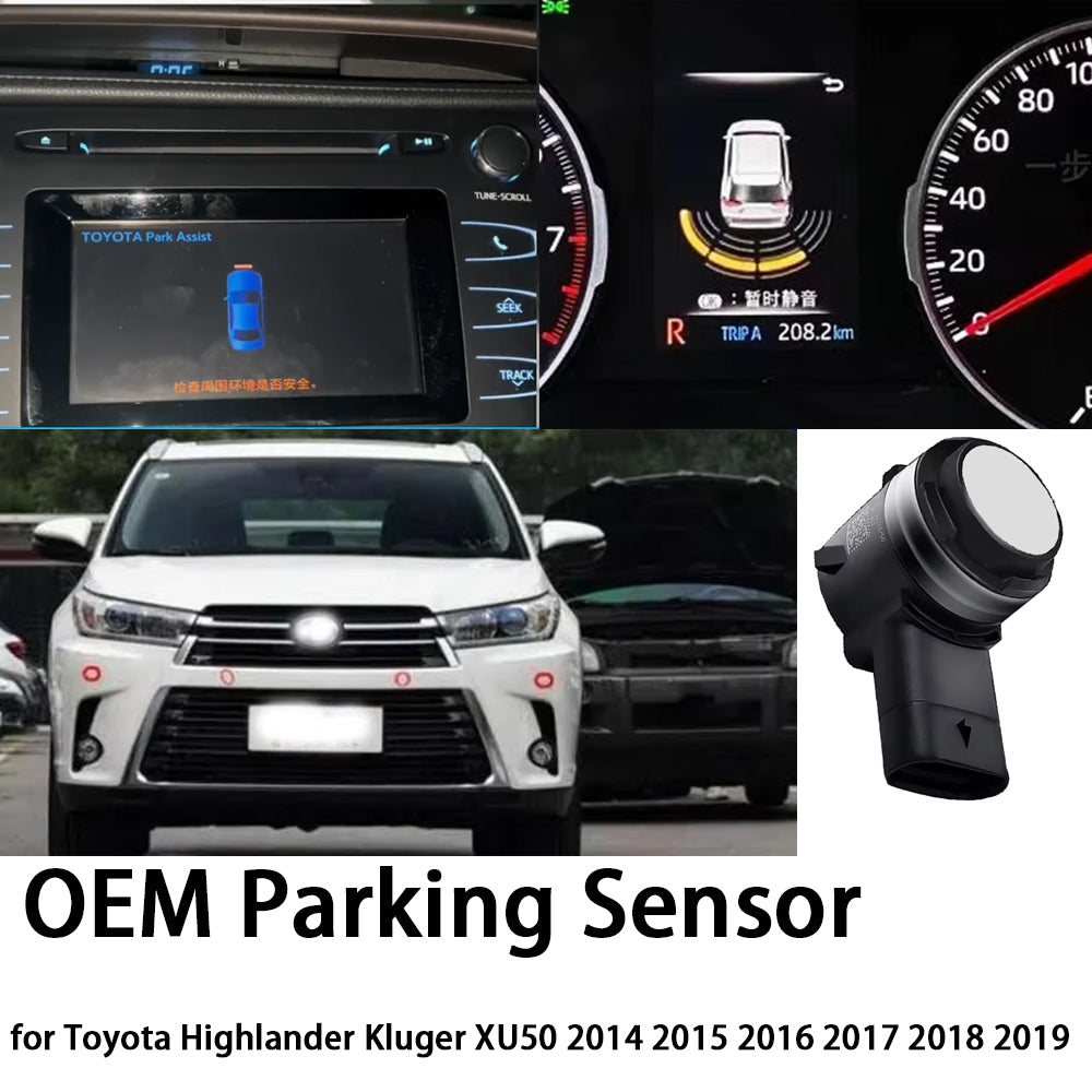 for Toyota Highlander Kluger XU50 2014 2015 2016 2017 2018 2019 OEM Car Parking Sensor Kit Buzzer Alarm Reverse Radar Detector System