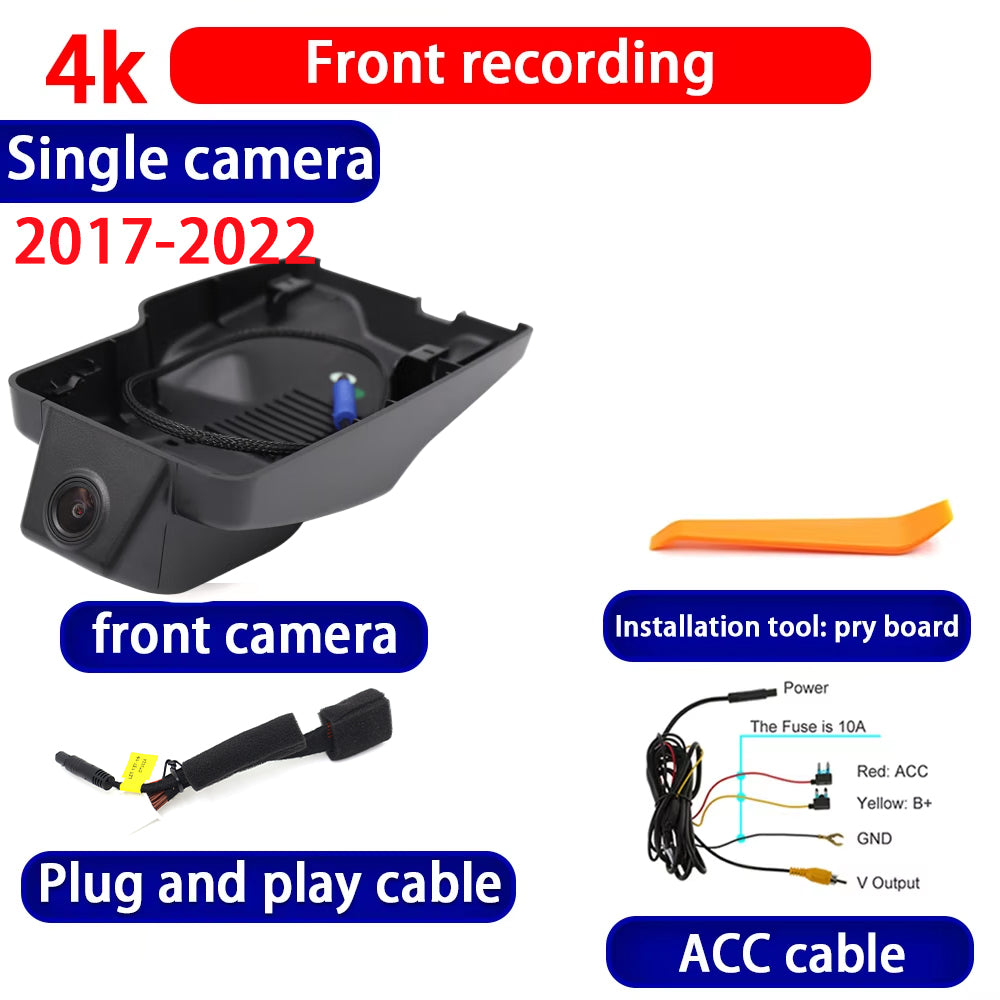for Toyota Tundra Sequoia XK60 XK50 XK80 XK70 2017-2025 4K Dash Cam Wifi Camera Video Recorder