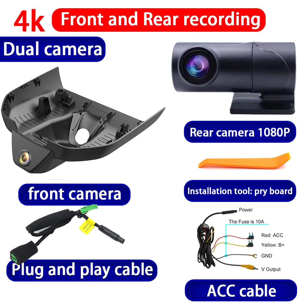 for Lynk & Co 09 2021 2022 2023 2024 2025 4K Dash Cam Wifi Camera Video Recorder