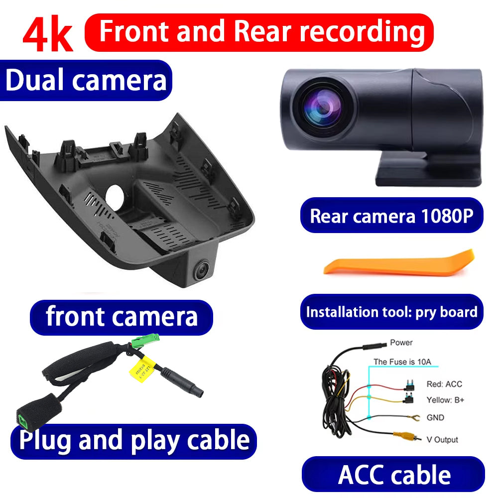 for Lynk & Co 06 2021 2022 2023 2024 2025 4K Dash Cam Wifi Camera Video Recorder