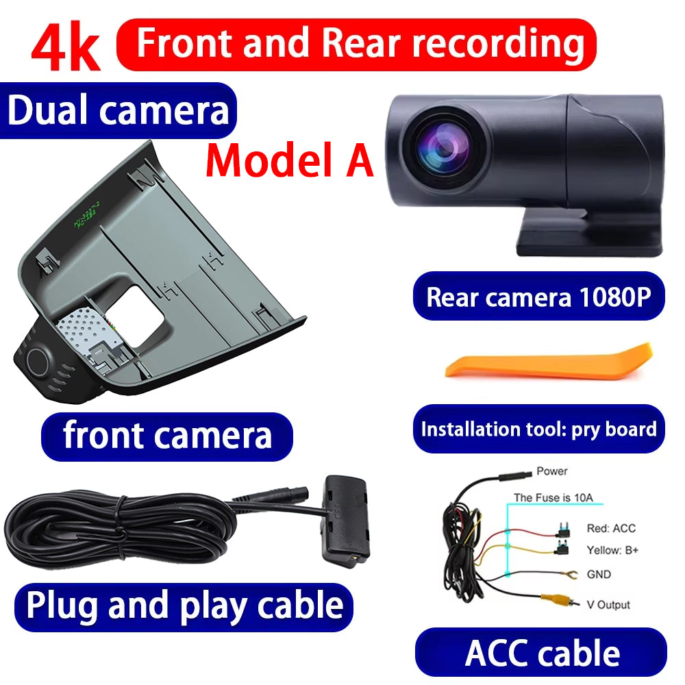 for FAW Bestune B70 3 Mk3 2020-2024 4K Dash Cam Wifi Camera Video Recorder