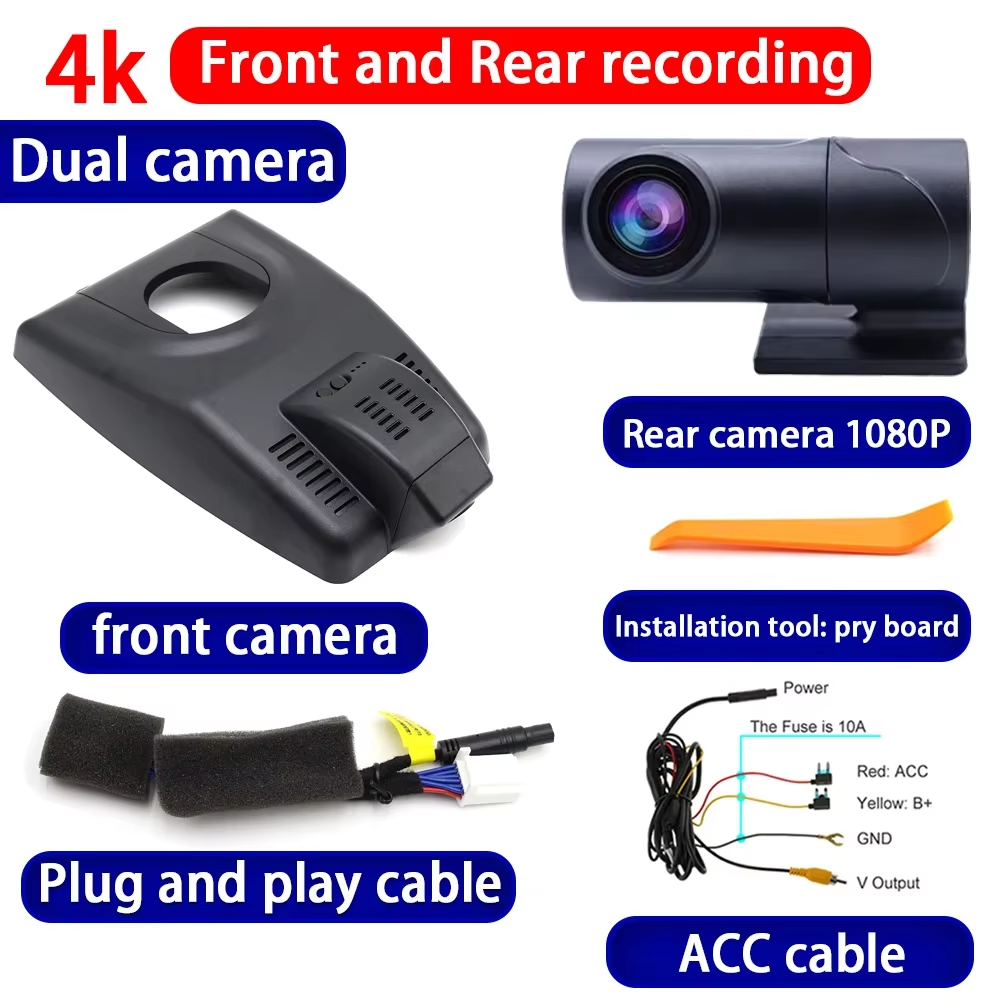 for Toyota RAV4 XA50 Suzuki Across Facelift 2022-2025 4K Dash Cam Wifi Camera Video Recorder