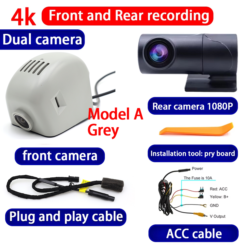 for Audi A1 S1 8X A3 S3 RS3 8P 8V A4 S4 RS4 B7 8E 8H B8 8K TT TTS TTRS 4K Dash Cam Wifi Camera Video Recorder