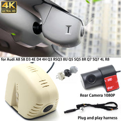 for Audi A8 S8 D3 4E D4 4H Q3 RSQ3 8U Q5 SQ5 8R Q7 SQ7 4L R8 4K Dash Cam Wifi Camera Video Recorder
