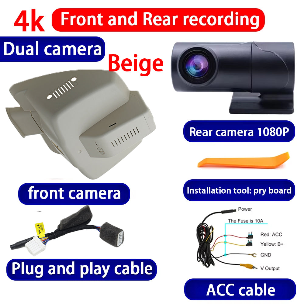 for Jeep Renegade 2015-2025 HUD 4K Dash Cam Wifi Camera Video Recorder