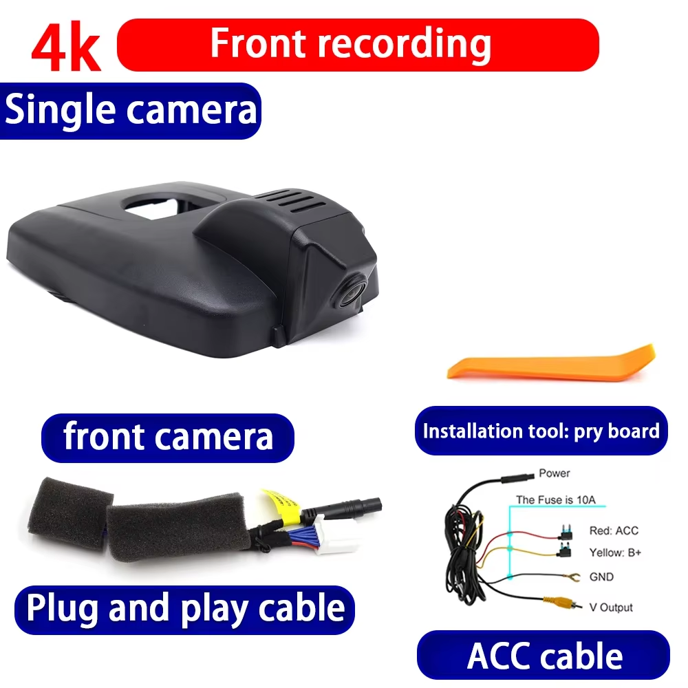 for Toyota Highlander Kluger XU70 2020 2021 2022 2023 2024 2025 4K Dash Cam Wifi Camera Video Recorder