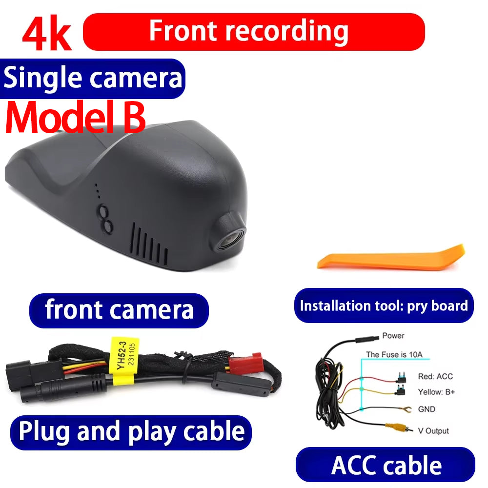 for Mini One Hatch Cooper SE Cabrio Coupe Roadster F55 F56 F57 R58 4K Dash Cam Wifi Camera Video Recorder