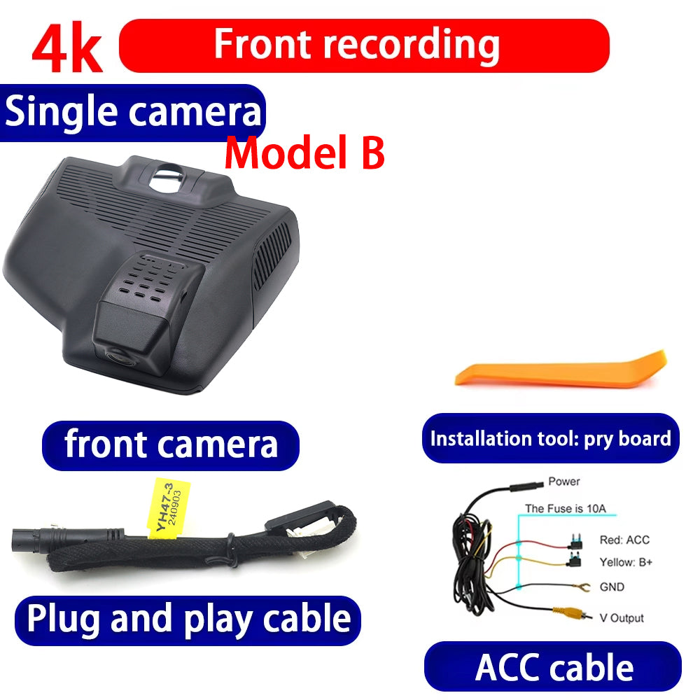 for Mercedes Benz E Class W214 S214 X214 2024 2025 4K Dash Cam Wifi Camera Video Recorder