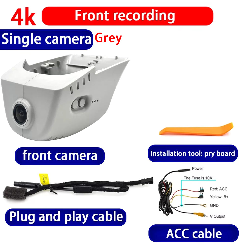 for Volkswagen VW Atlas Cross Sport 2020-2025 4K Dash Cam Wifi Camera Video Recorder