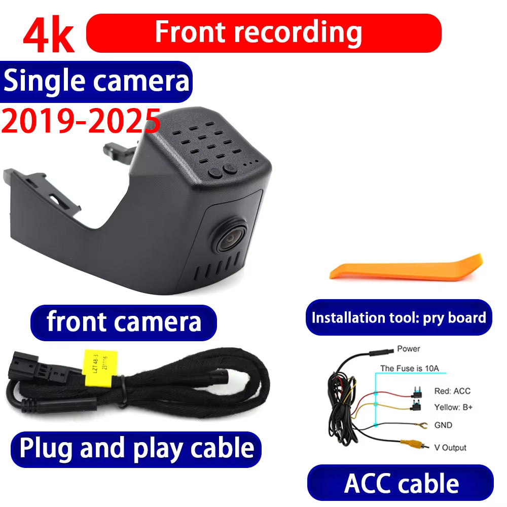 for Volkswagen VW Touareg 7P CR 2010-2025 4K Dash Cam Wifi Camera Video Recorder