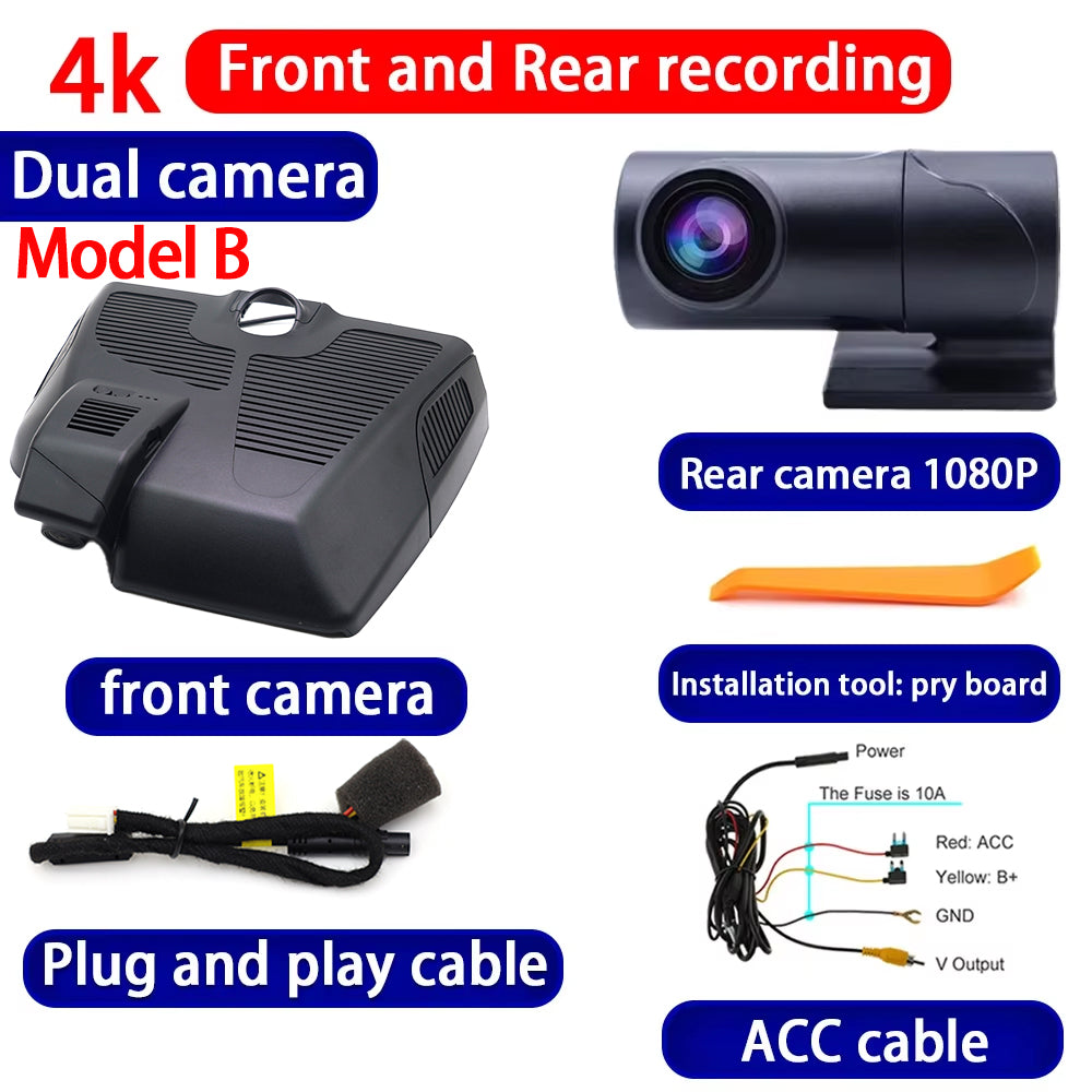 for Mercedes Benz S Class W223 2021 2022 2023 2024 2025 4K Dash Cam Wifi Camera Video Recorder