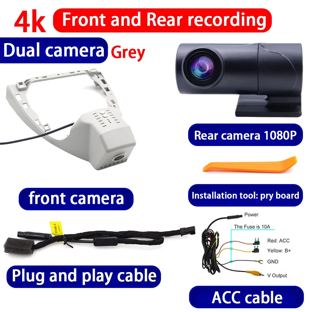 for Volkswagen VW ID.7 ID7 ID 7 2023 2024 2025 4K Dash Cam Wifi Camera Video Recorder