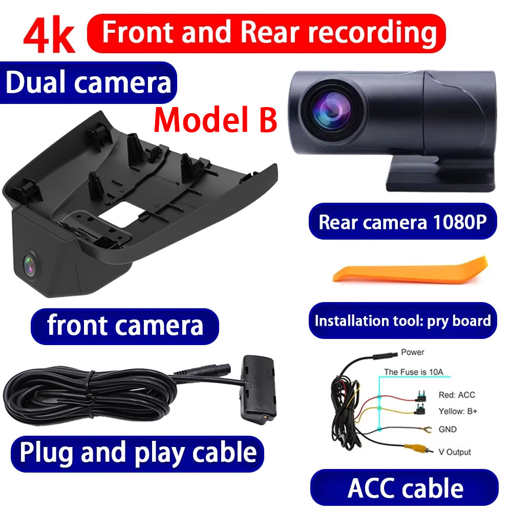 for FAW Bestune B70 3 Mk3 2020-2024 4K Dash Cam Wifi Camera Video Recorder