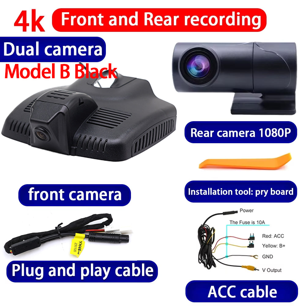 for Mercedes Benz C E Class W213 S213 W205 S205 C205 GLC X253 C253 4K Dash Cam Wifi Camera Video Recorder