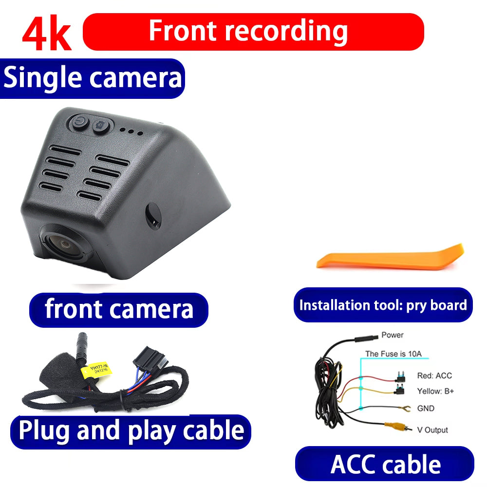 for Ford F150 F250 F350 F-150 F-250 F-350 Raptor Lobo 2011-2023 HUD 4K Dash Cam Wifi Camera Video Recorder