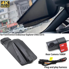 for Ford Everest Endeavour Explorer U502 U375 HUD 4K Dash Cam Wifi Camera Video Recorder