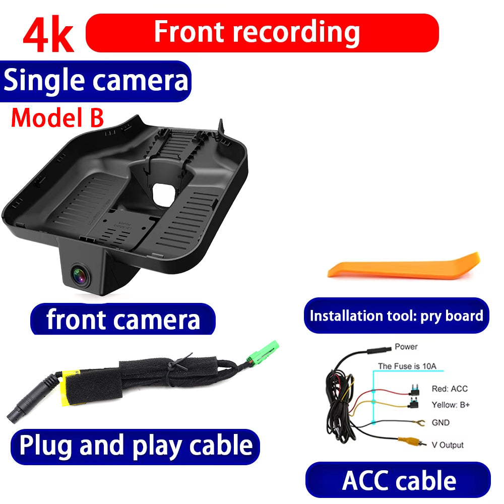 for Geely Binray Binrui Cool 2018-2025 4K Dash Cam Wifi Camera Video Recorder