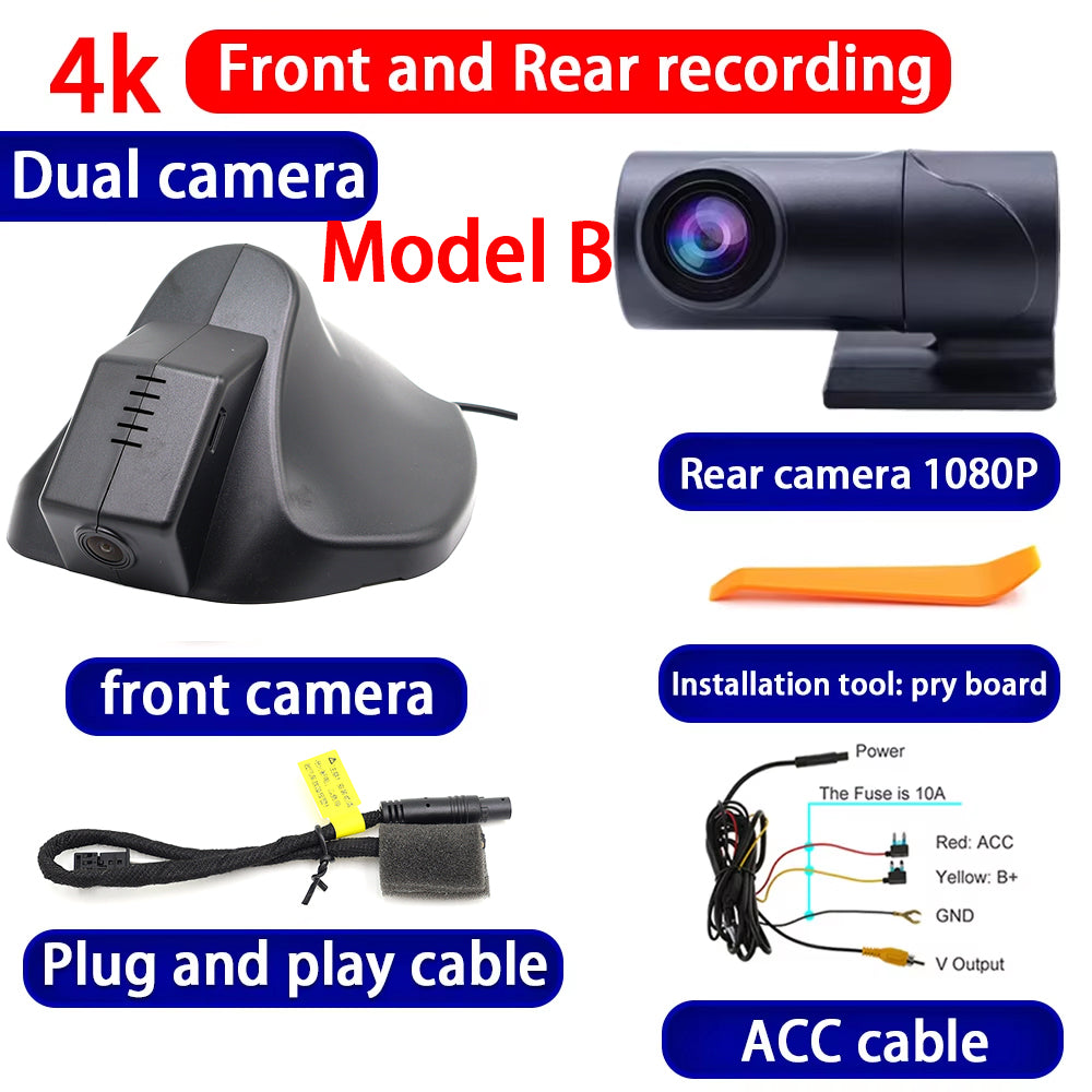 for Jeep Cherokee KL Facelift 2019-2025 4K Dash Cam Wifi Camera Video Recorder