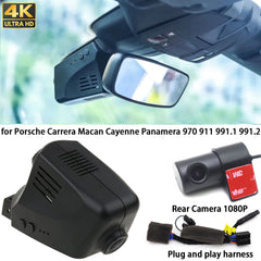 for Porsche Carrera Macan Cayenne Panamera 970 911 991.1 991.2 4K Dash Cam Wifi Camera Video Recorder