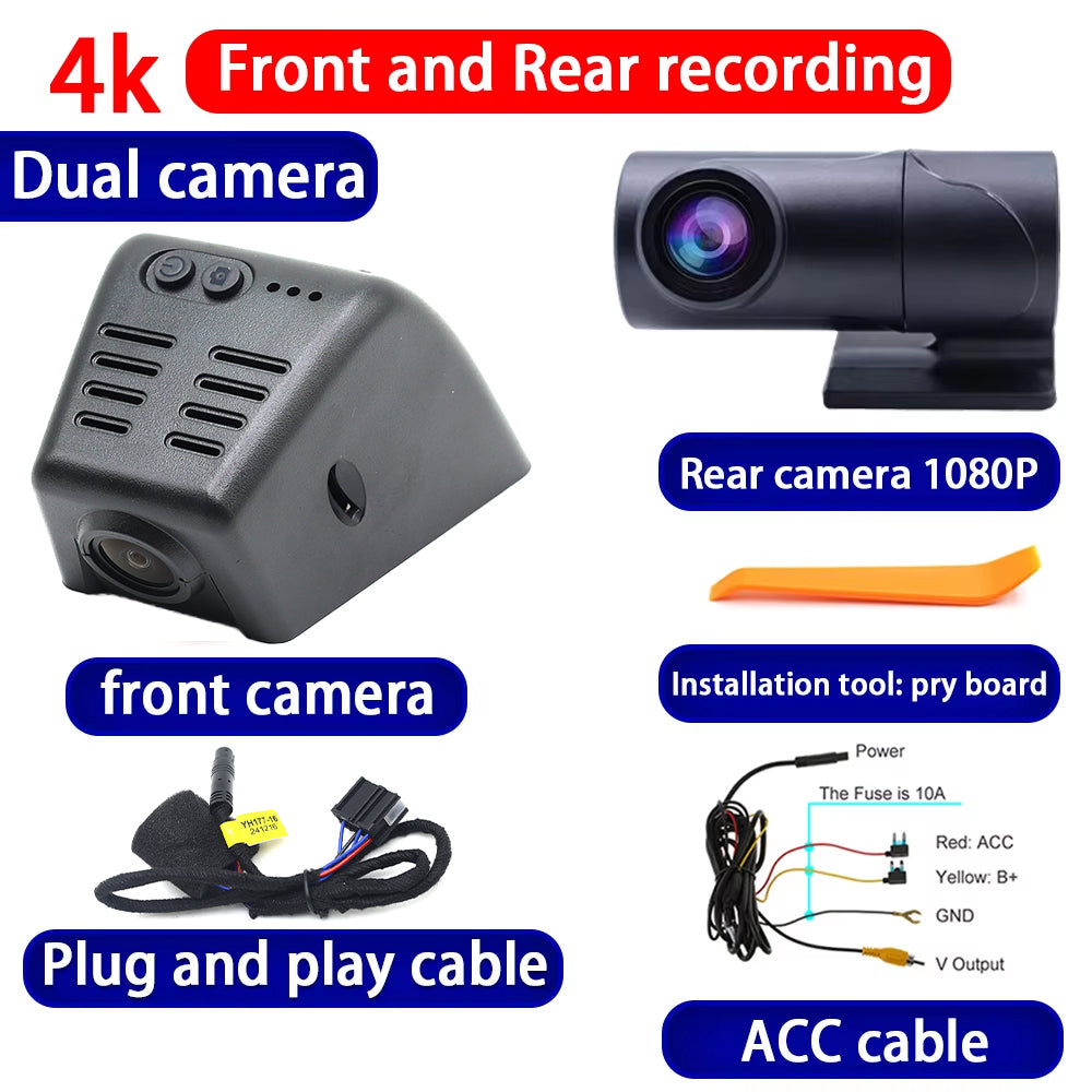 for Ford F150 F250 F350 F-150 F-250 F-350 Raptor Lobo 2011-2023 HUD 4K Dash Cam Wifi Camera Video Recorder
