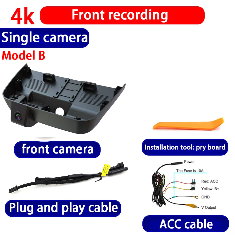 for Hongqi HS5 Facelift 2023 2024 2025 4K Dash Cam Wifi Camera Video Recorder