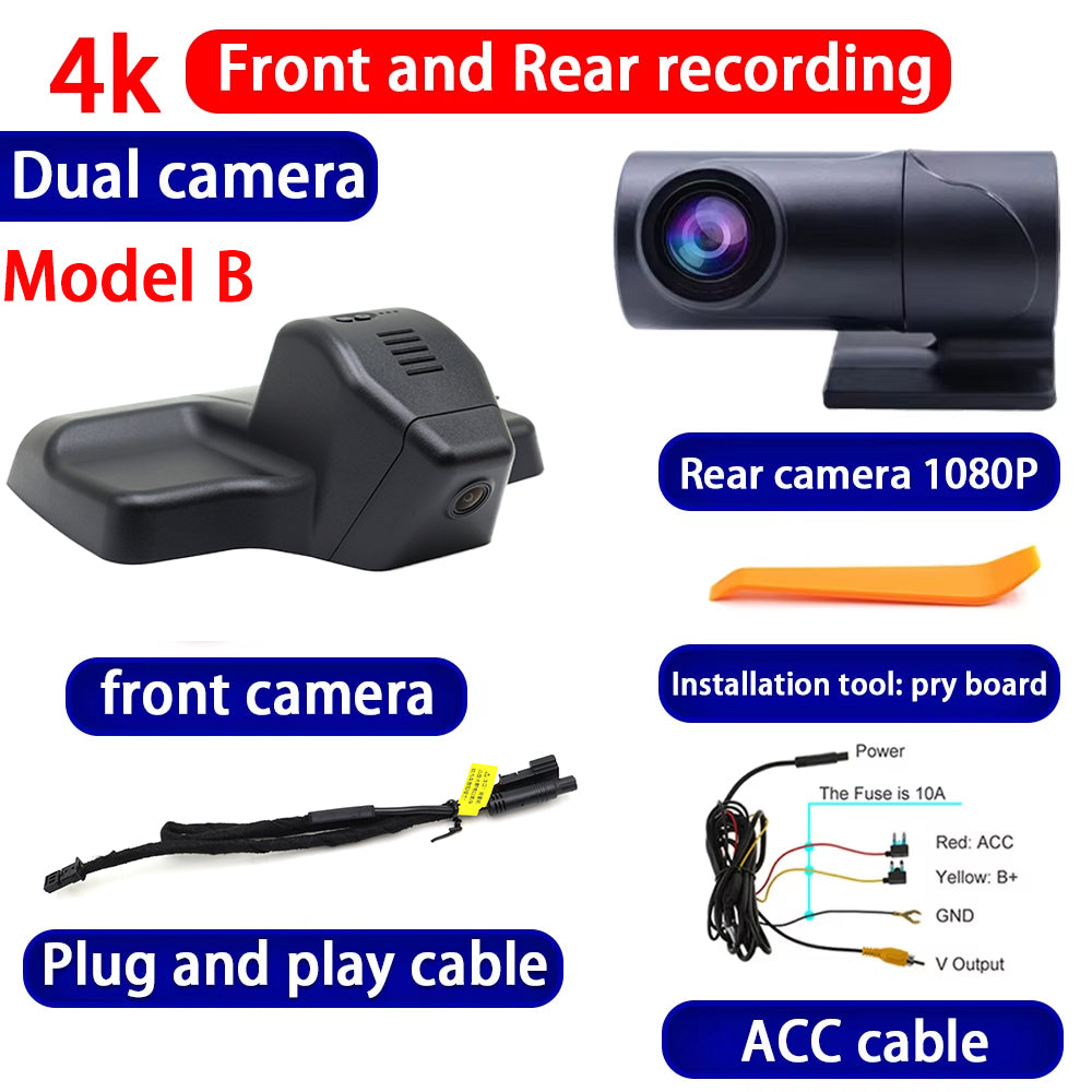 for Hongqi Ousado H5 2022 2023 2024 2025 4K Dash Cam Wifi Camera Video Recorder