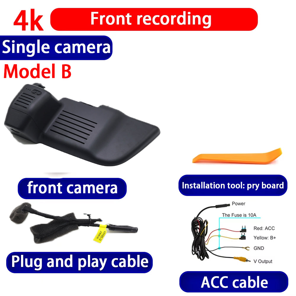 for Honda Accord 10 Mk10 CV 2018 2019 2020 2021 2022 4K Dash Cam Wifi Camera Video Recorder