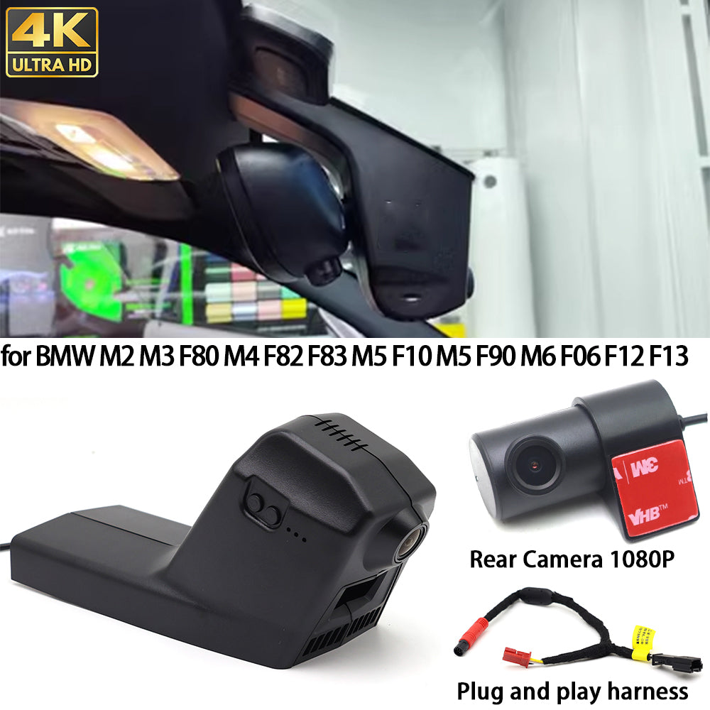 for BMW M2 M3 F80 M4 F82 F83 M5 F10 M5 F90 M6 F06 F12 F13 4K Dash Cam Wifi Camera Video Recorder
