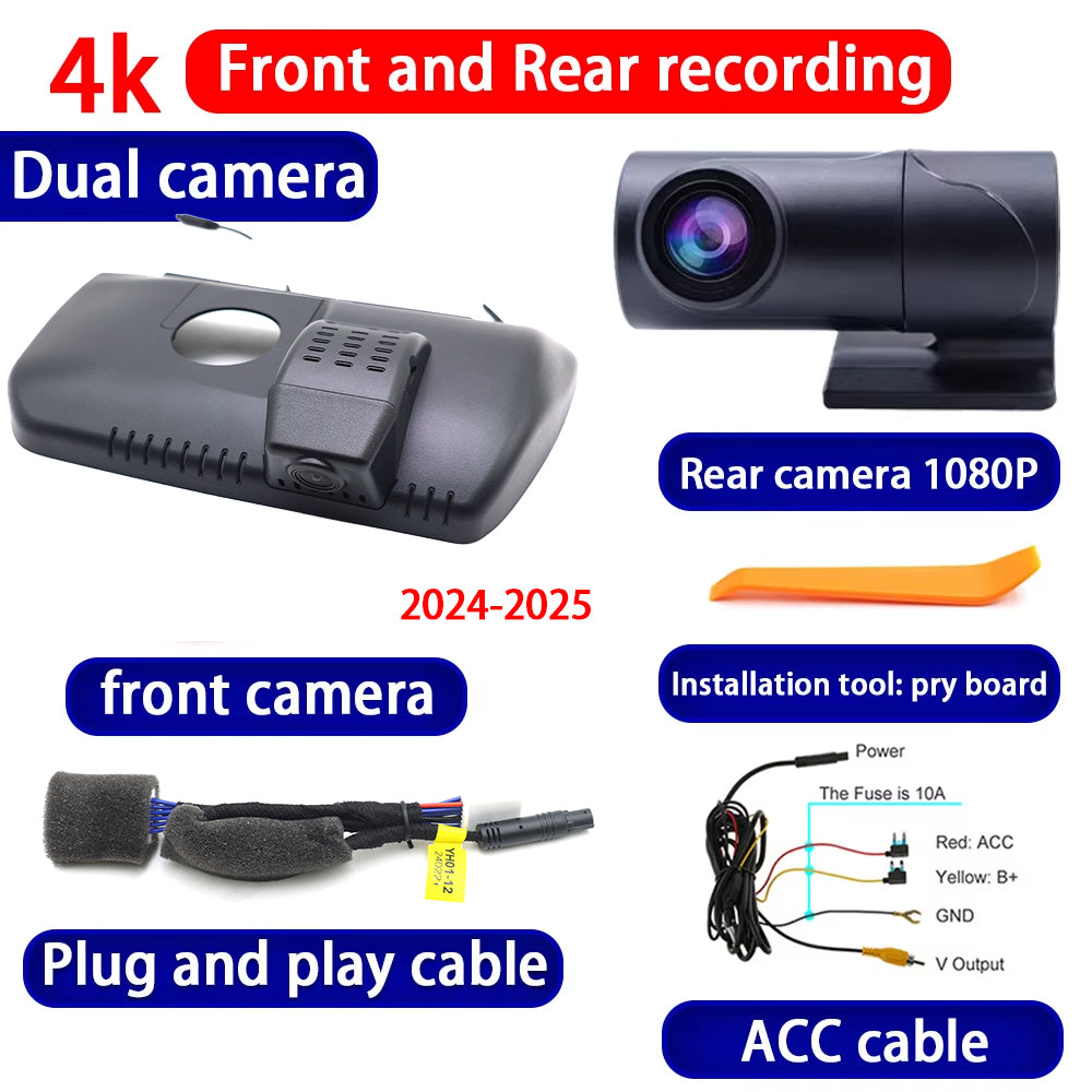 for Toyota Tacoma N300 N400 2018-2025 4K Dash Cam Wifi Camera Video Recorder