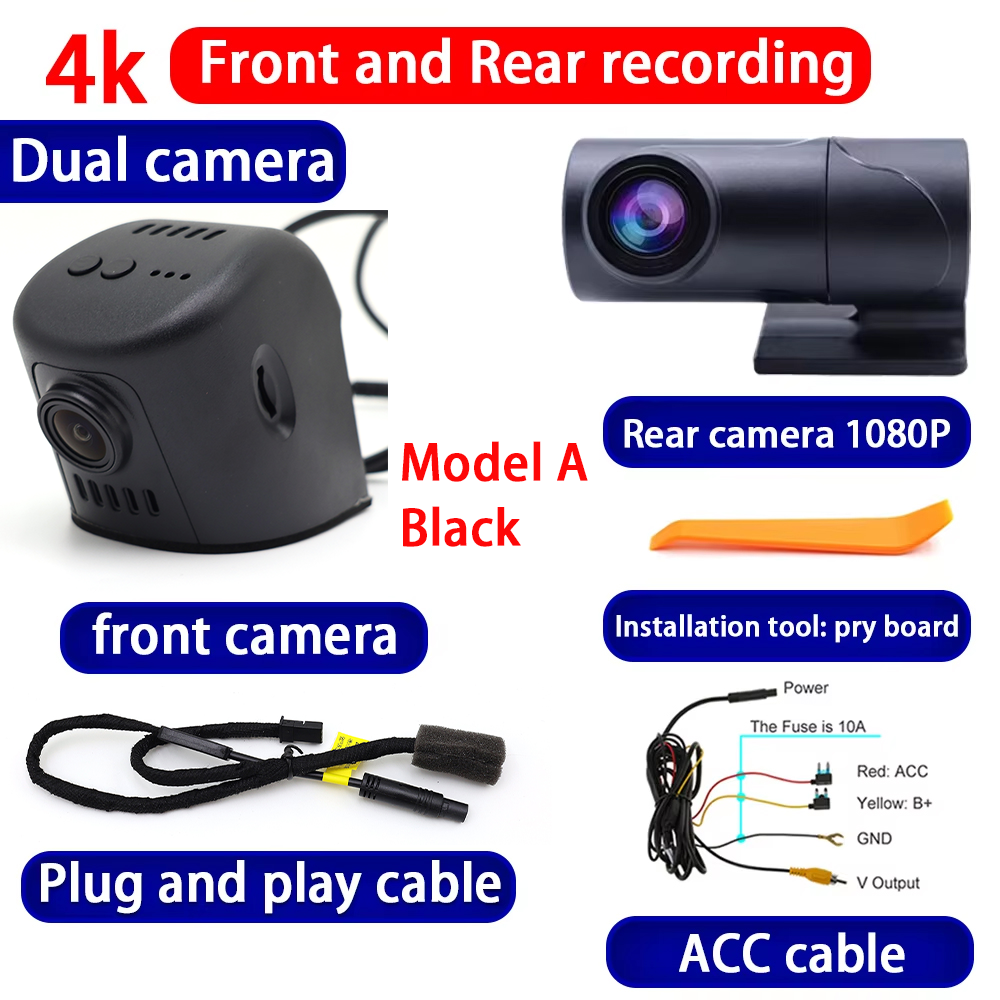 for Audi Q2 SQ2 Q3 RSQ3 F3 8U Q5 SQ5 8R FY R8 Q6 e-tron e tron GT 4K Dash Cam Wifi Camera Video Recorder
