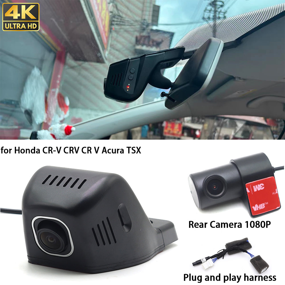 for Honda CR-V CRV CR V Acura TSX 4K Dash Cam Wifi Camera Video Recorder