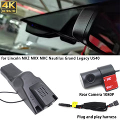 for Lincoln MKZ MKX MKC Nautilus Grand Legacy U540 4K Dash Cam Wifi Camera Video Recorder