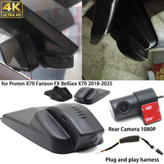 for Proton X70 Farizon FX BelGee X70 2018-2025 4K Dash Cam Wifi Camera Video Recorder