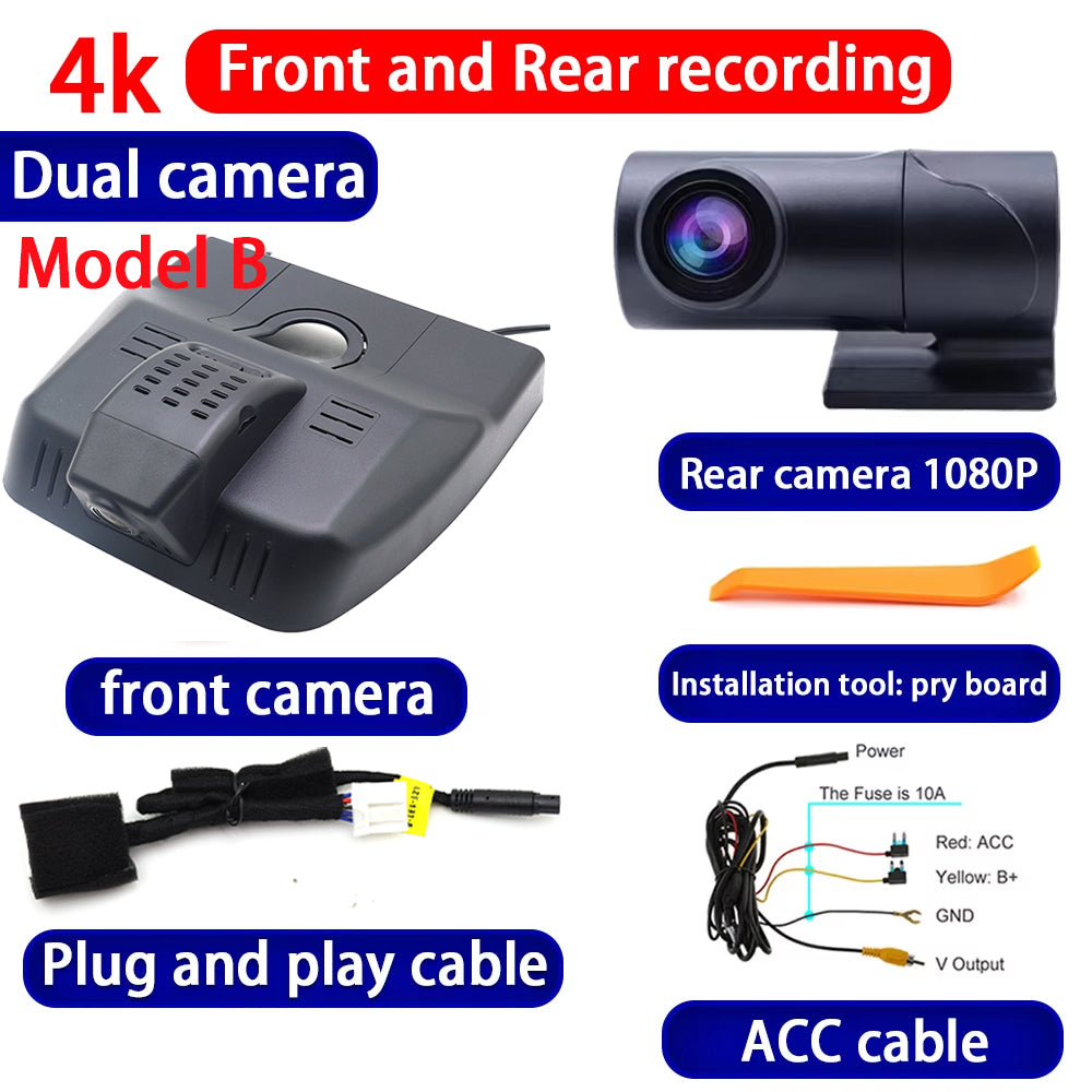 for Toyota Camry 9 Mk9 XV80 2024 2025 4K Dash Cam Wifi Camera Video Recorder